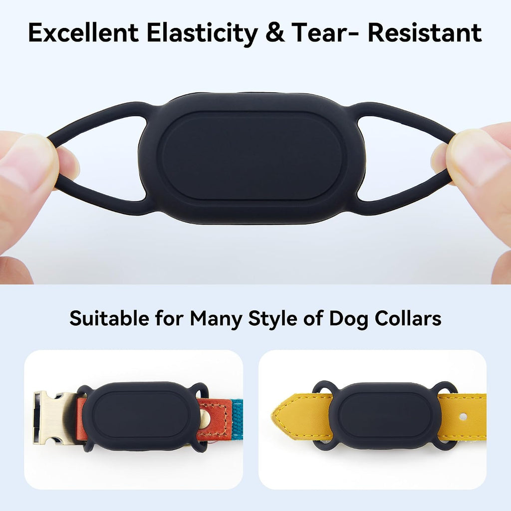 Dog Collar Holder for Galaxy Smart tag 2,Waterproof Silicone Case,2 Pack