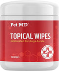 Pet MD Topical Wipes for Dogs and Cats - 100 Count 