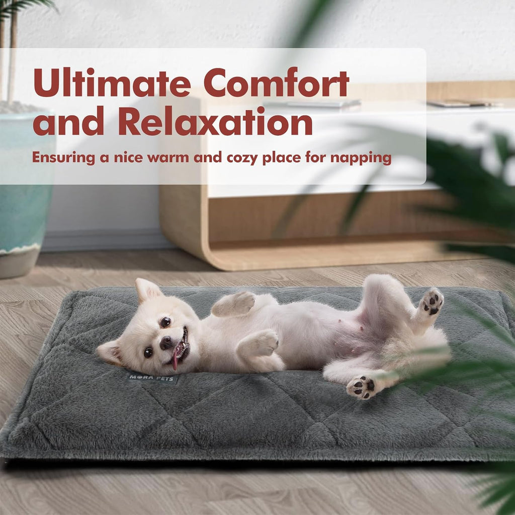 Mora Pets Self Heating Cat Bed,Self Warming Fur Cat Bed 24 x 18 Inches