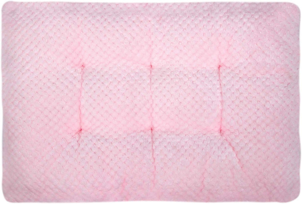 WONDER MIRACLE Fuzzy Deluxe Pet Beds, Super Plush Dog or Cat Beds Ideal for Dog Crates, Machine Wash & Dryer Friendly (15" x 23", S-Baby Pink)