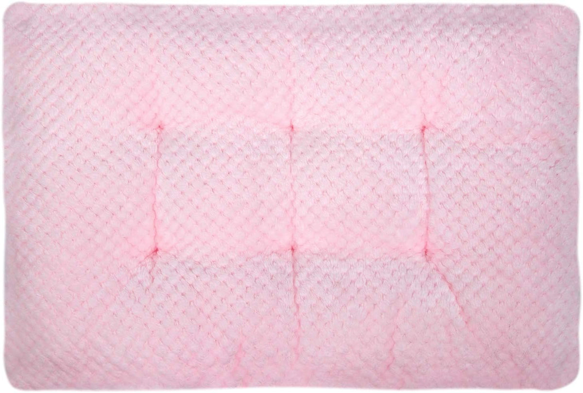 WONDER MIRACLE Fuzzy Deluxe Pet Beds, Super Plush Dog or Cat Beds Ideal for Dog Crates, Machine Wash & Dryer Friendly (15" x 23", S-Baby Pink)