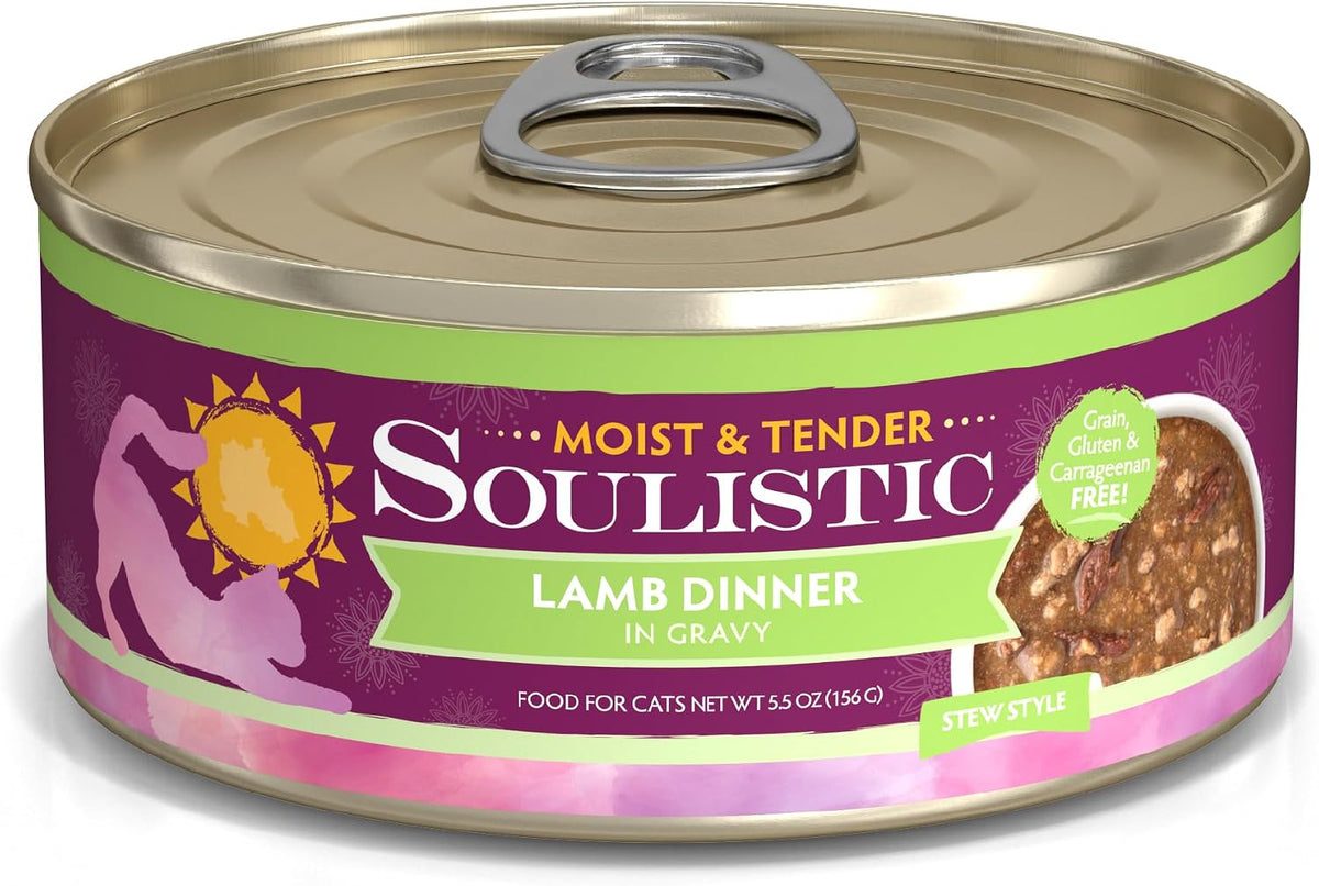 Soulistic Moist and Tender, Lamb Dinner in Gravy, 5.5oz Can, Pack of 8