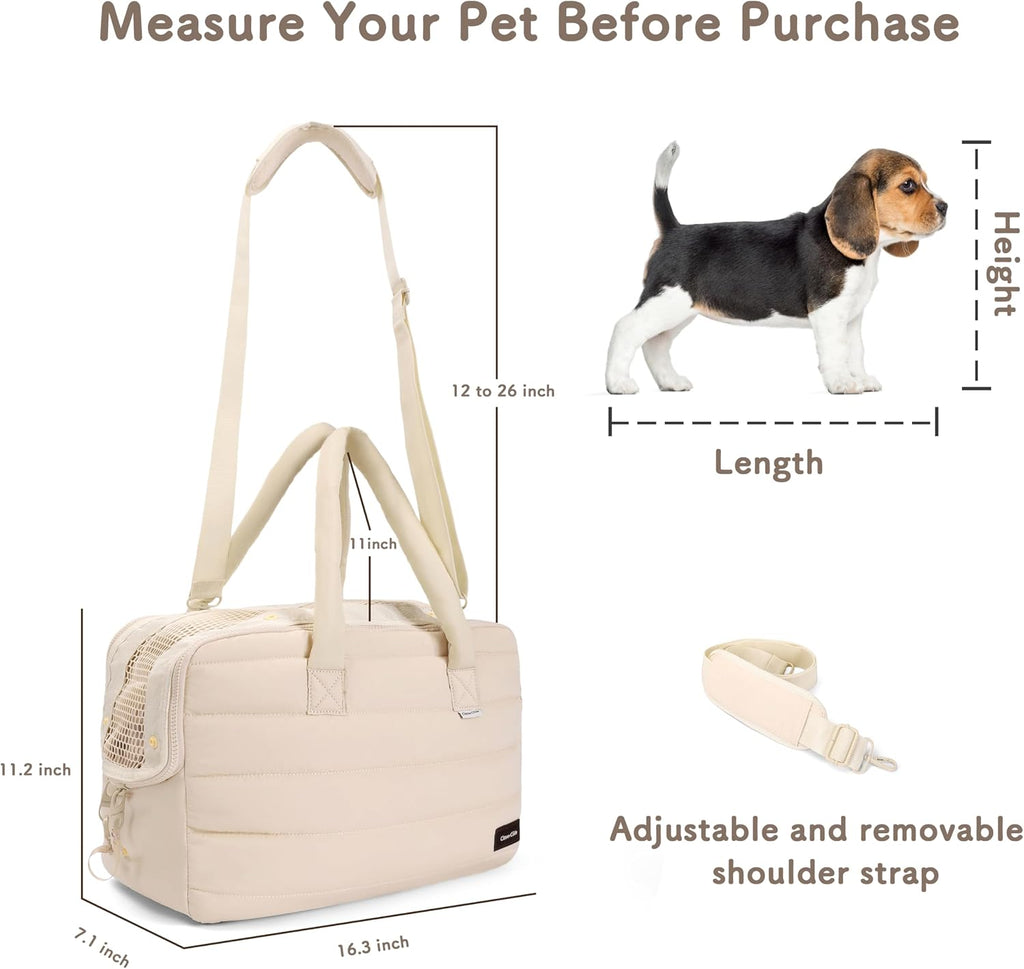 Dog Purse Carrier for Small Dog Cat up to 13lbs, Lightweight Pet Carrier