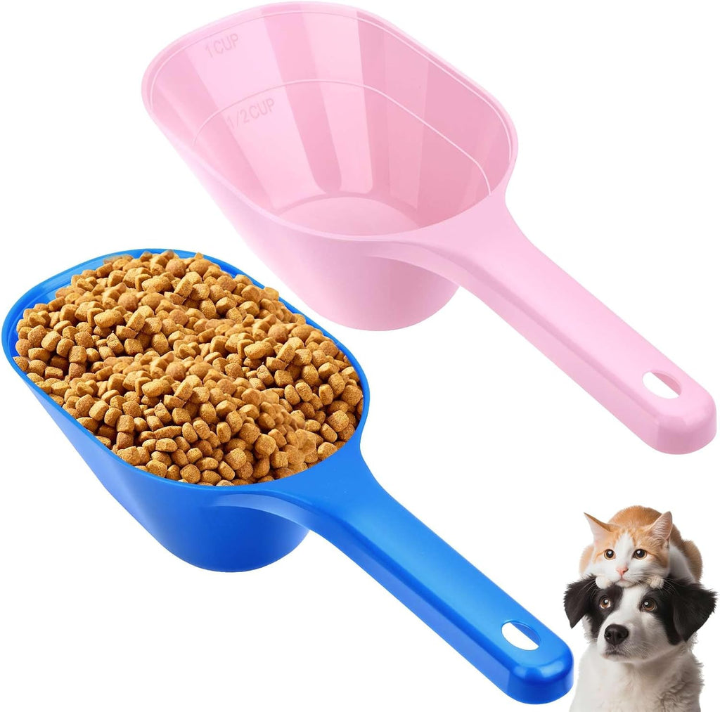 2 PACK Dog Food Scoop,1 Cup Capacity Pet Food Scoop For Dog and Cat