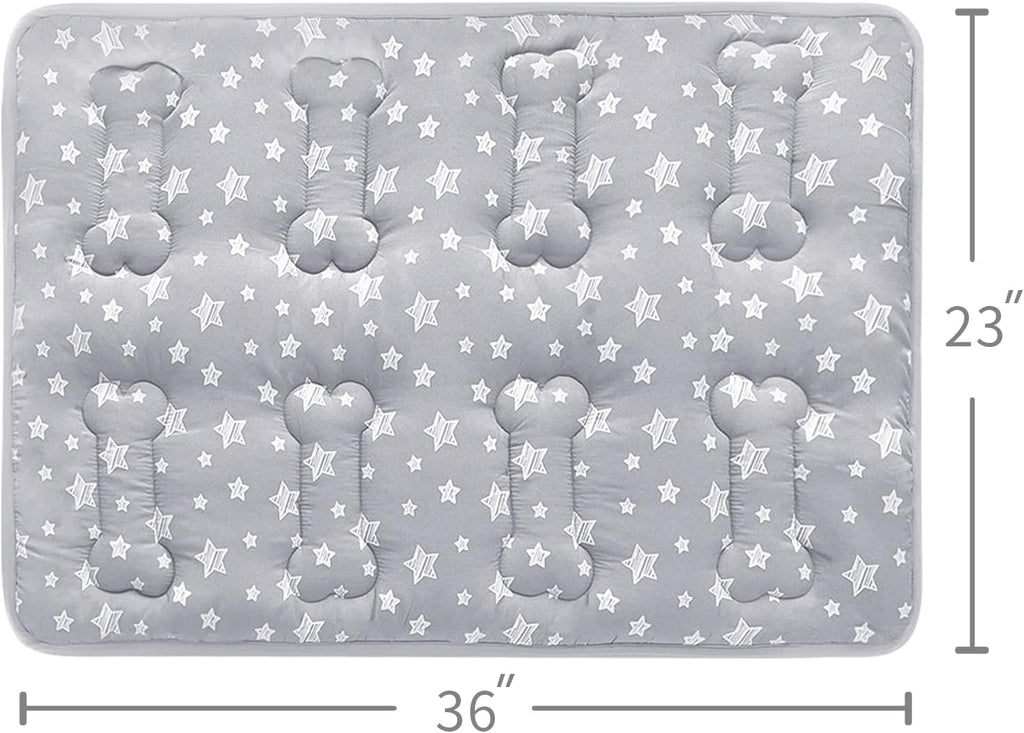 Dog Crate Bed Mat (36" X 23"), Soft Dog Bed Pad Mat with Cute Stars