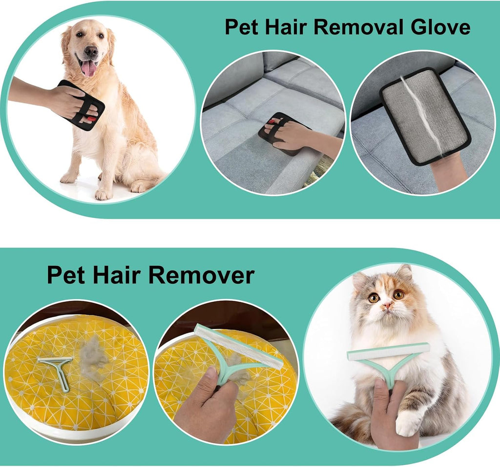 Carpet Rake for Pet Hair Removal - 60" Adjustable Long Handle Carpet Rake