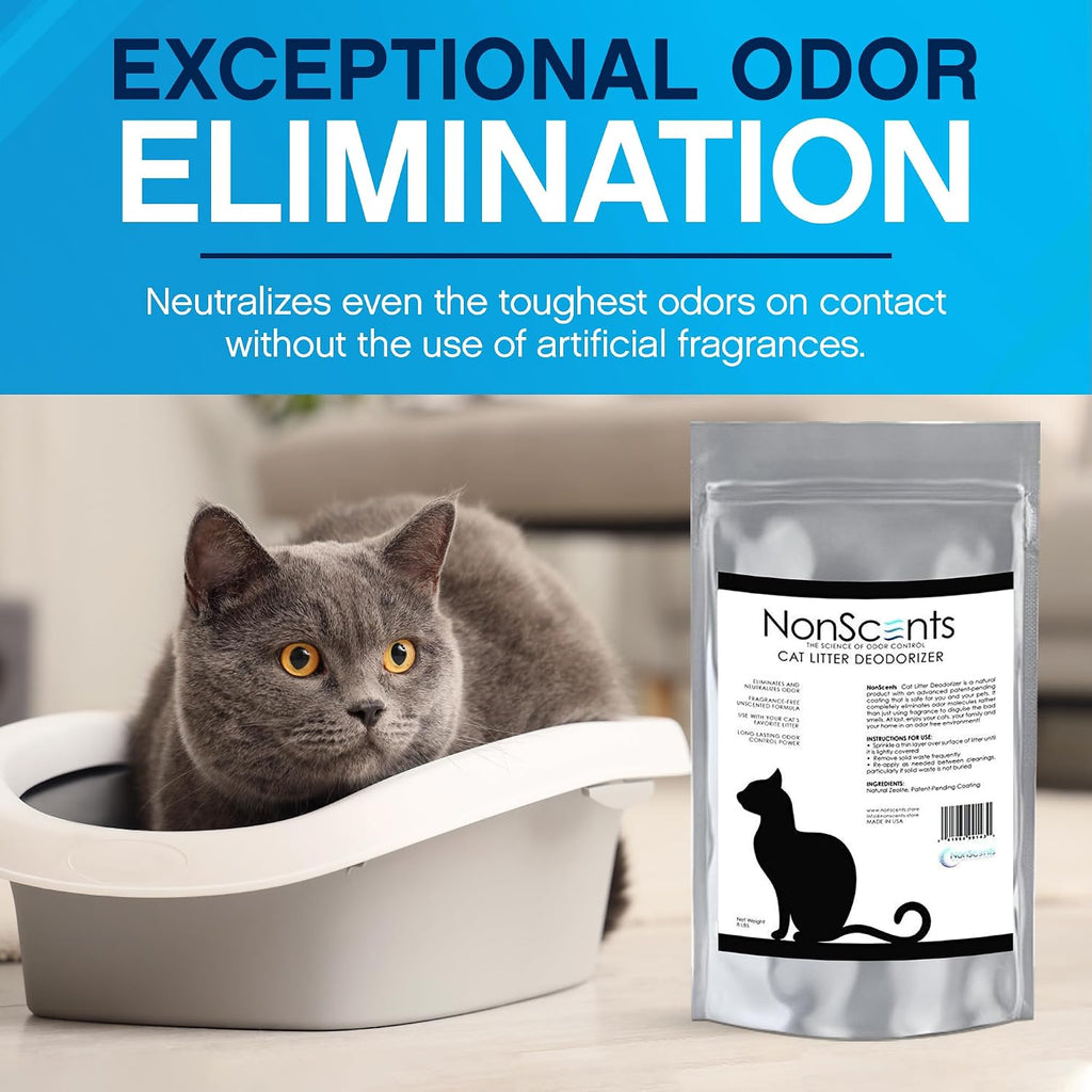 Nonscents Cat litter Deodorizer - Odor Eliminator - 8 Pound Bag
