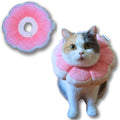 Adjustable Flower-Shaped Soft Recovery Collar for Cats and Small Dogs Only, Comfortable Protective Neck Pillow, Pink, Small