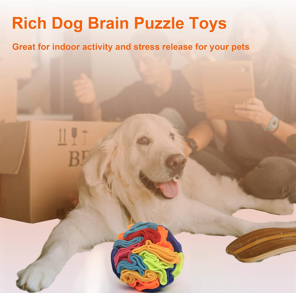 Ablechien Snuffle Ball - Snuffle Ball for Dogs Large Breed, Interactive Dog Toys to Keep Them Busy, Dog Puzzles for Large Dogs with Storage Bag Machine Washable