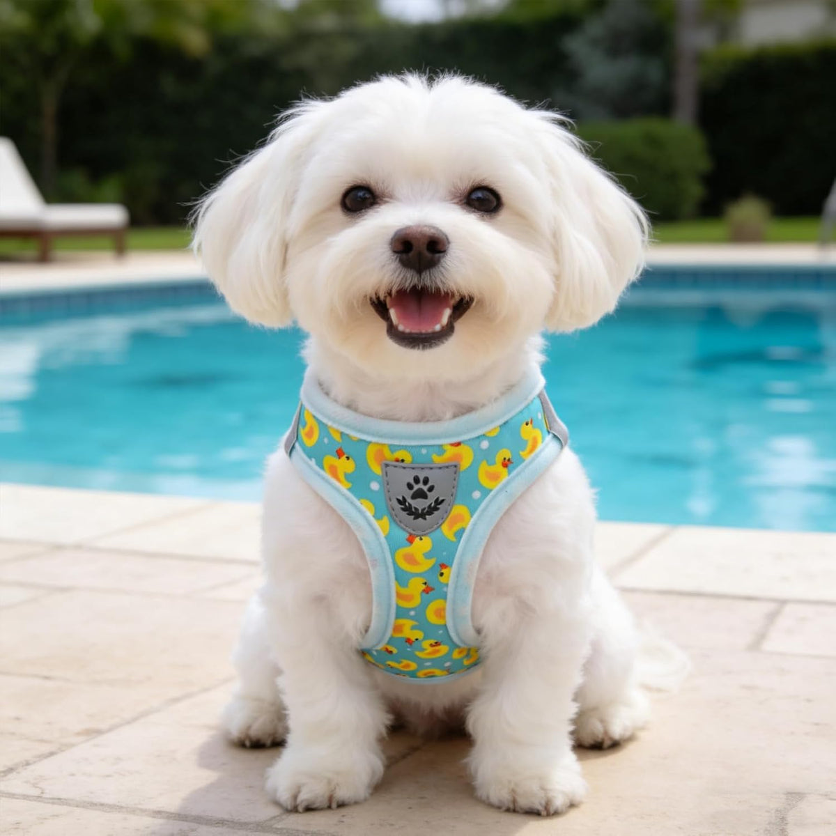 SCENEREAL Small Dog Harness Collar and Leash Set,Cute Puppy Harness No Pull