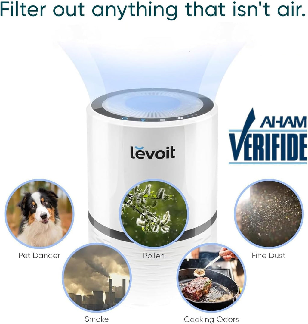 Levoit Air Purifier for Home Pets Bedroom, Air Purifiers Quiet Operation