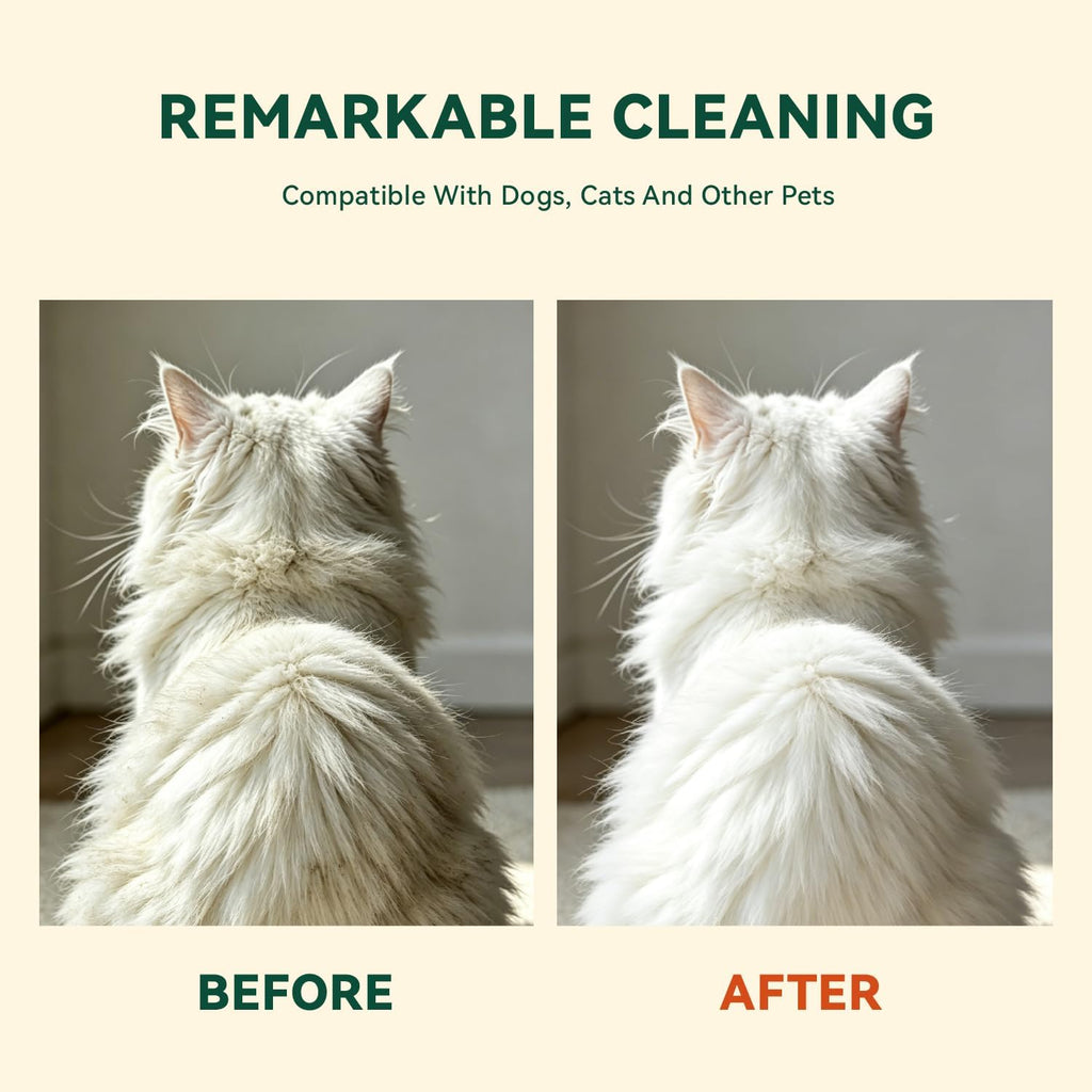 ECO PET Glove Wipes for Dogs & Cats, Hypoallergenic Unscented Cleaning & Deodorizing Bath Wipes, Coconut Oil Nourishing Fur Pet Grooming Gloves, 20pcs
