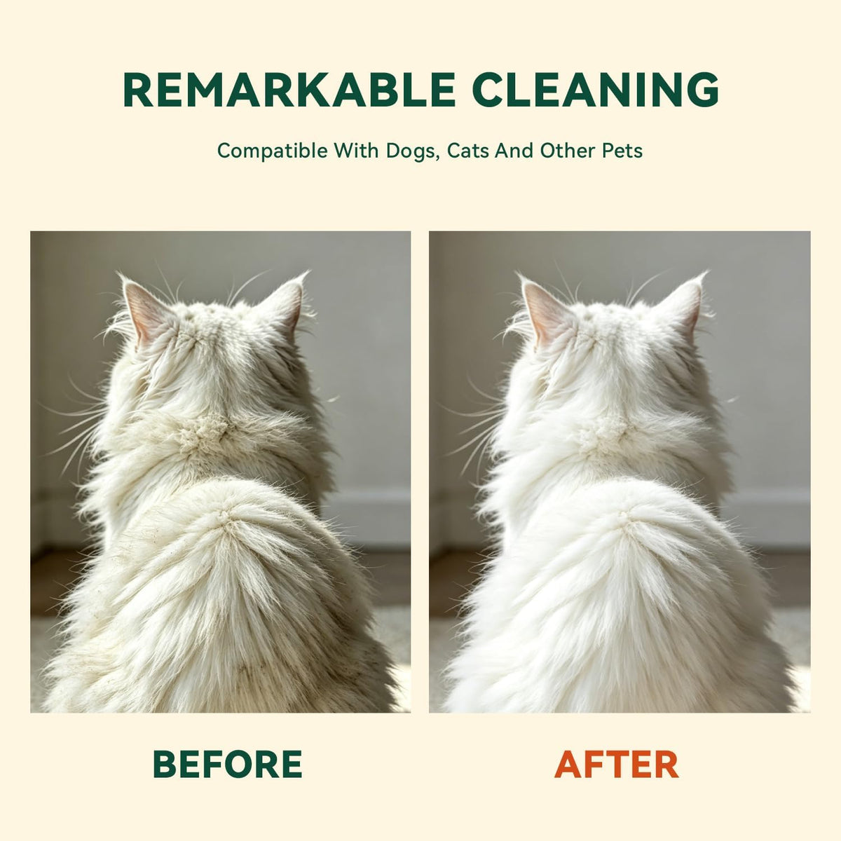 ECO PET Glove Wipes for Dogs & Cats, Hypoallergenic Unscented Cleaning & Deodorizing Bath Wipes, Coconut Oil Nourishing Fur Pet Grooming Gloves, 20pcs