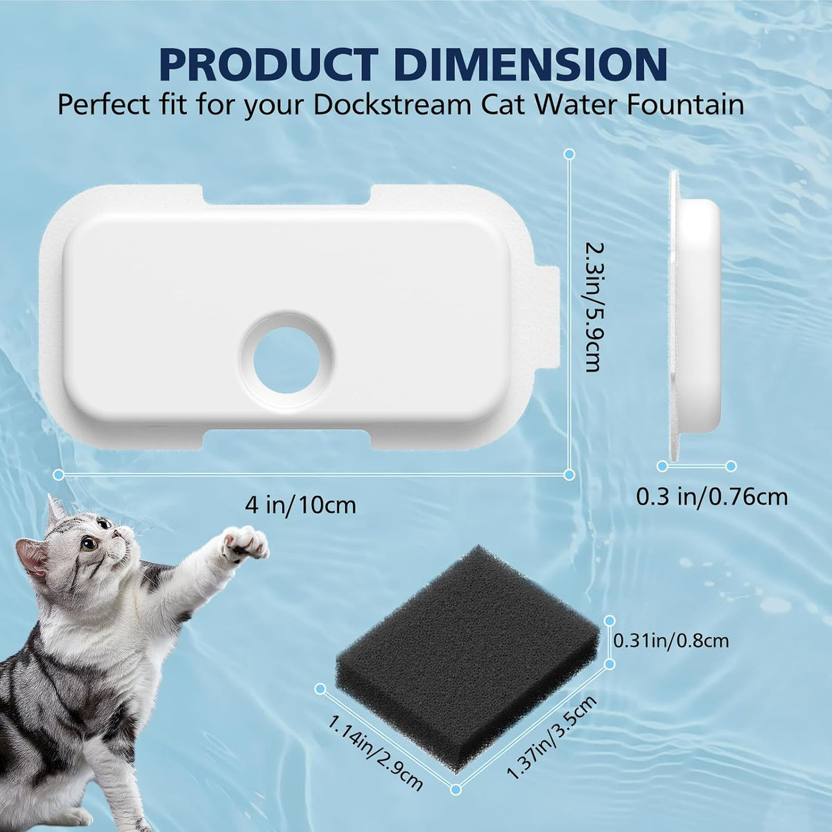 Replacement Filters for PETLIBRO Dockstream Cat Water Fountain PLWF106