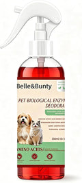 Belle & Bunty Pet Odor Eliminator Spray, Enzyme Cleaner for Dog Urine and Cat Urine, Pet Stain & Odor Remover for Carpet, Cat Litter Deodorizer, Dog Pee Cleaner for Home, Kennel and Furniture, 300ml