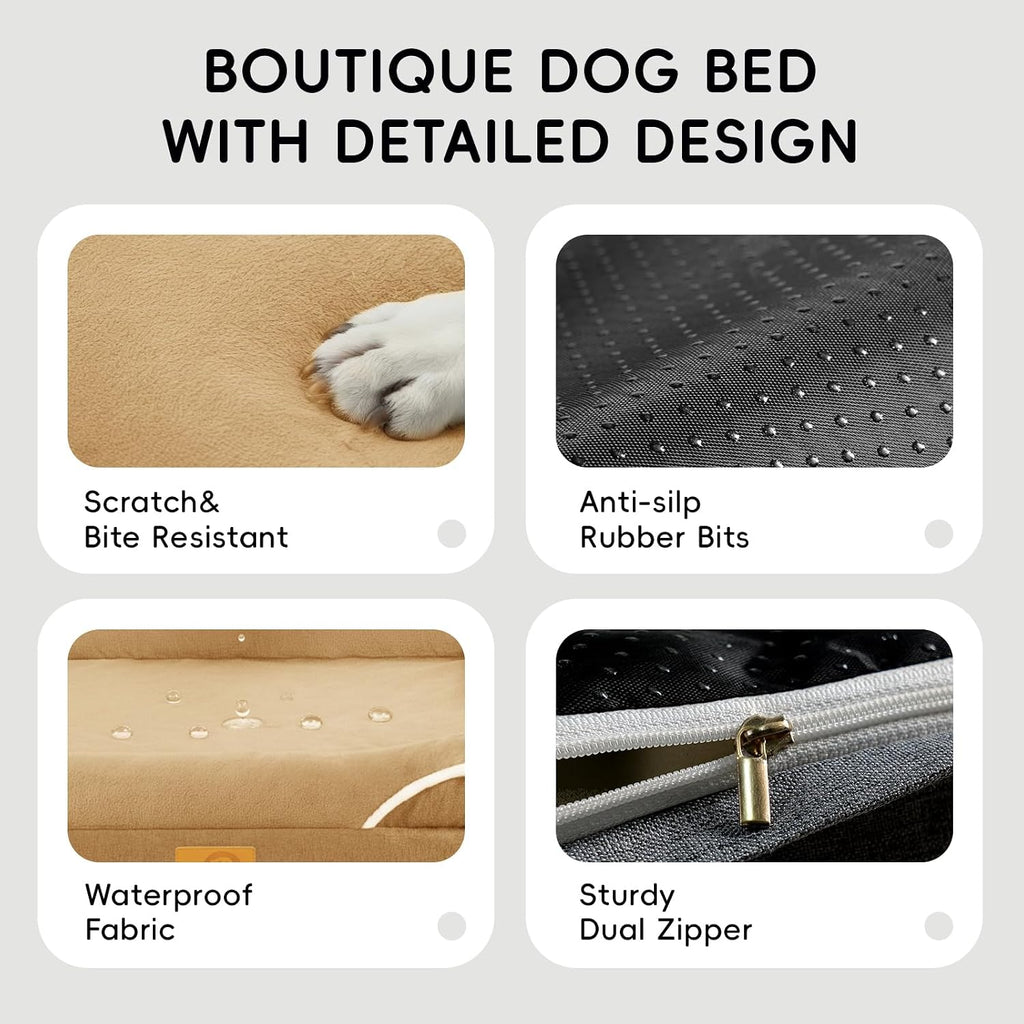 Homemate Dog Bed Extra Large Size Dog: 48"x35" Orthopedic Pet Bed with Toy