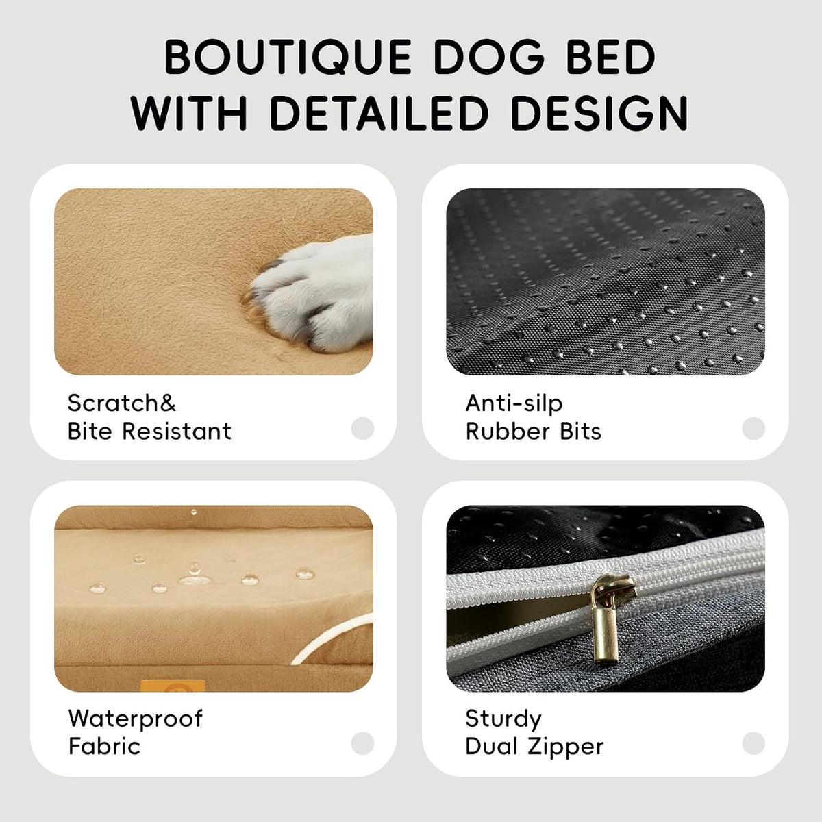 Homemate Dog Bed Extra Large Size Dog: 48"x35" Orthopedic Pet Bed with Toy