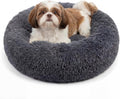nononfish Calming Dog Bed for Small Dogs,Plush Donut Pet Bed