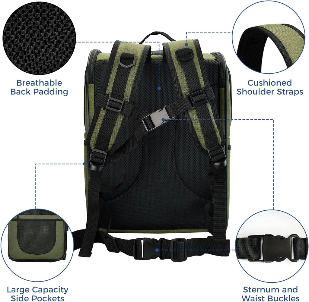Apollo Walker Cat Backpack Carrier, Support Frame, 16 lb Weight Capacity