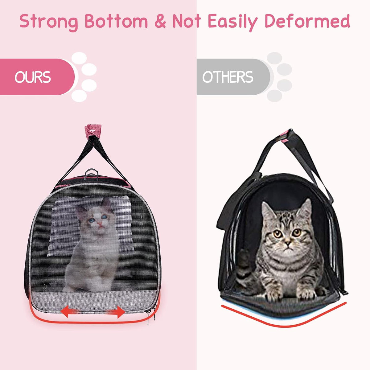 BurgeonNest Soft Cat Carrier for Cats up to 20 Lbs, Top Load Pet Carry Bag