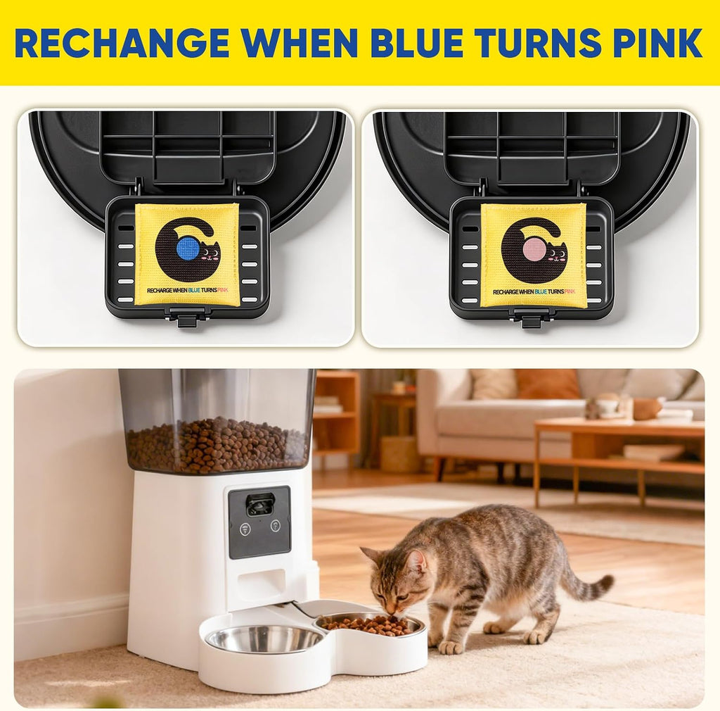 Rechargeable Pet Food Desiccant Bags for Pet Automatic Feeder, 6 PACK