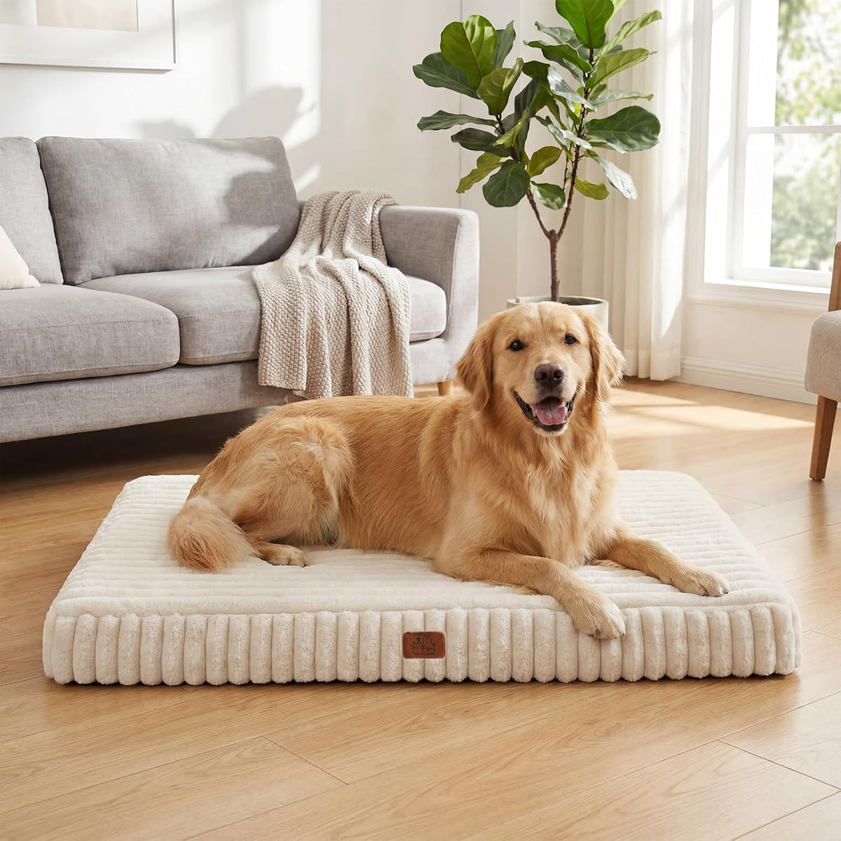 Orthopedic Dog Bed for XXL Dog, Waterproof Washable Pet Bed for Crate
