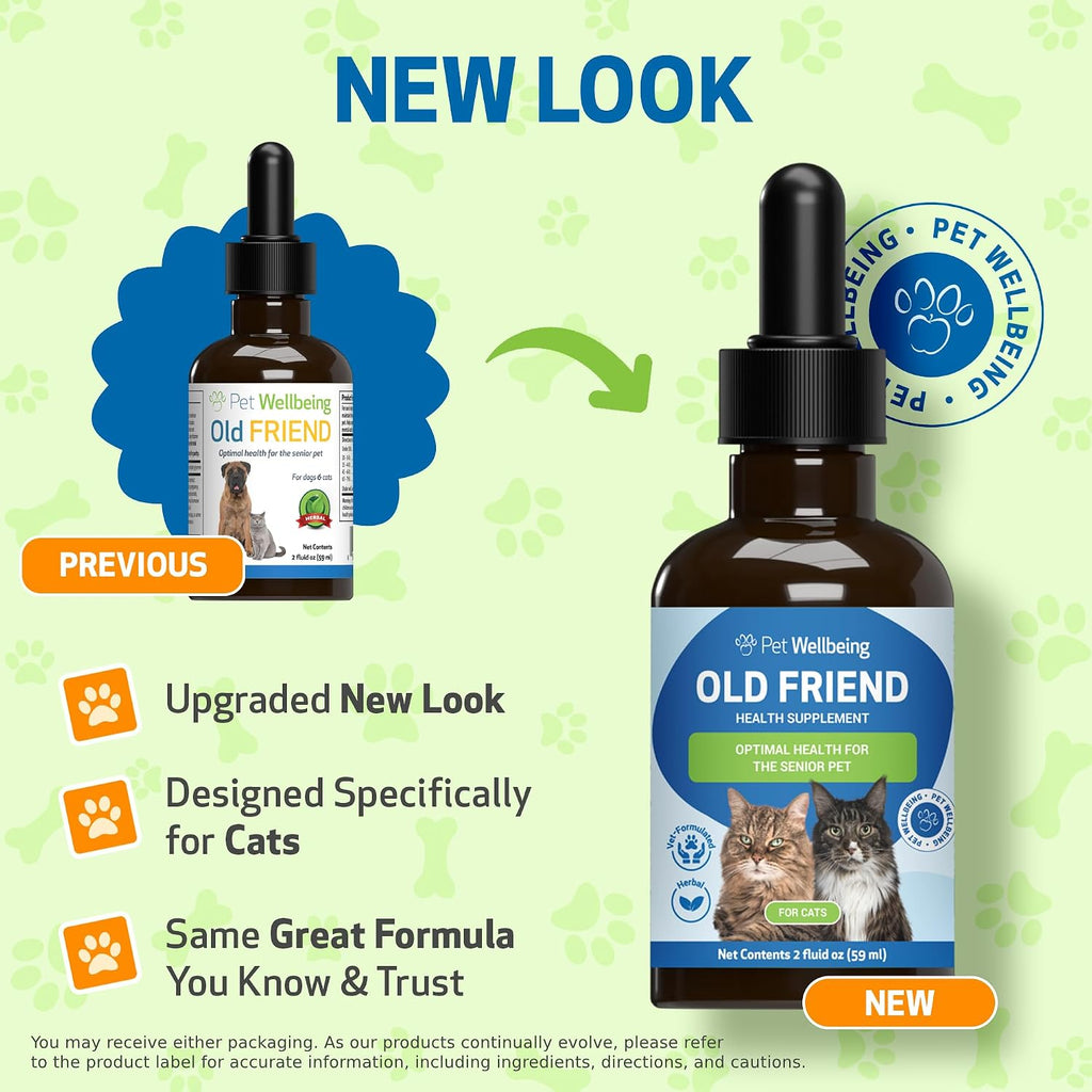 Pet Wellbeing Old Friend for Cats - Senior Immune & Cognitive, 2 oz