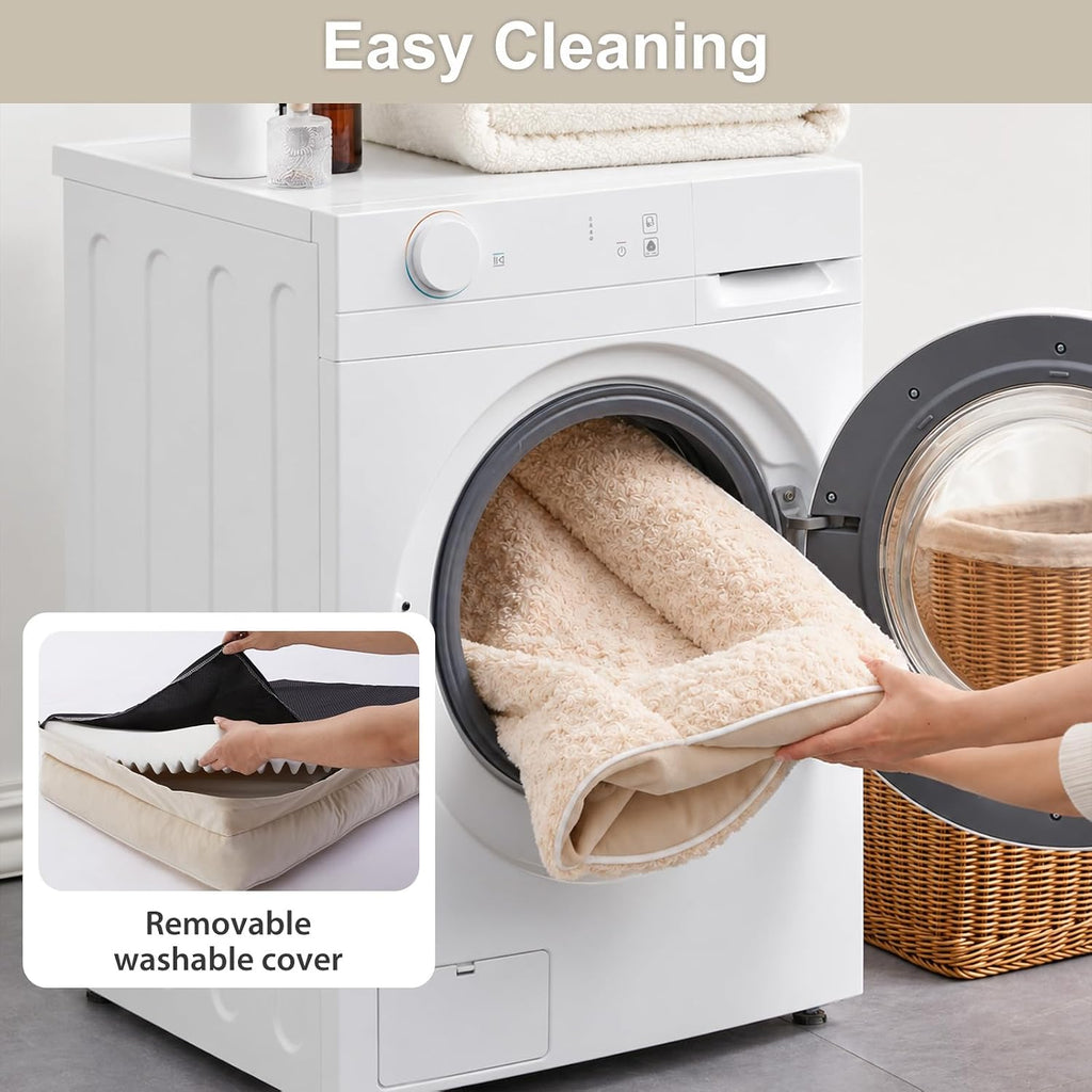 WNPETHOME Orthopedic Washable Dog Bed Large for Senior Dog Cozy Sleep
