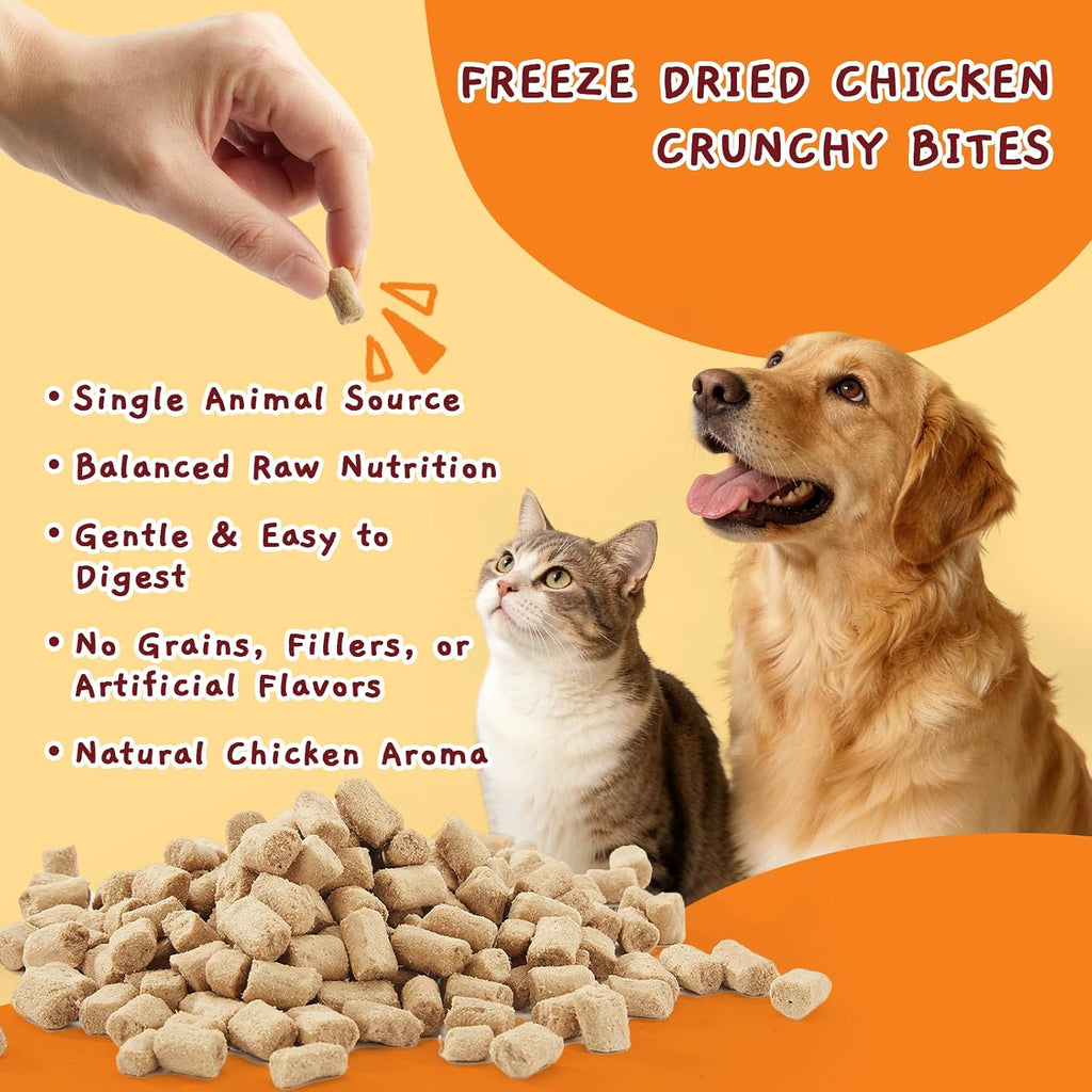 Jungle Calling Freeze Dried Raw Chicken Dog & Cat Treats, 720 Pcs, 10.6 oz