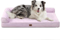 EHEYCIGA Memory Foam Dog Bed for Crate, L Plus Orthopedic Dog Bed, Lilac
