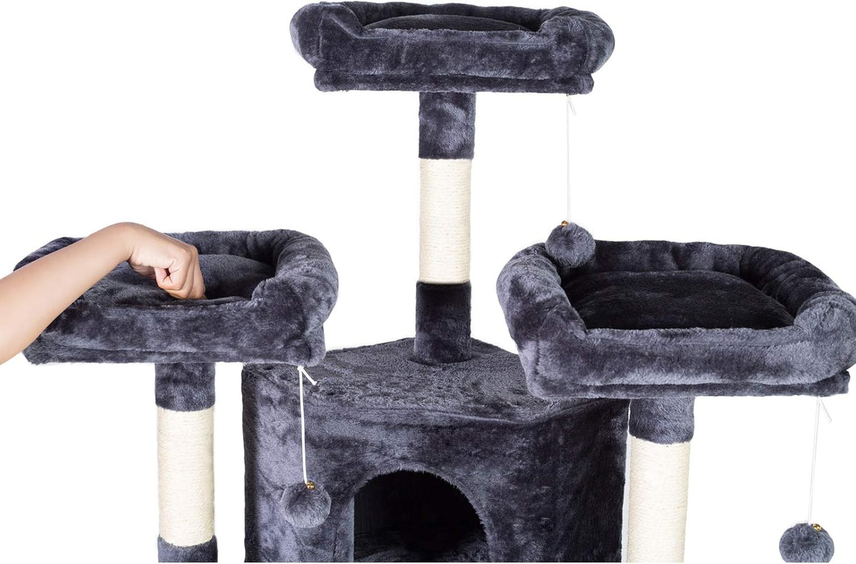 Hey-brother Cat Tree Tower with Multi-Level Large Condo, Platform, MPJ032G