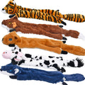 SHARLOVY Dog Squeaky Toys 5 Pack, Pet Crinkle Toy No Stuffing Animals Plush | Dog Chew for Large and Medium, Small Puppy Teething for Boredom