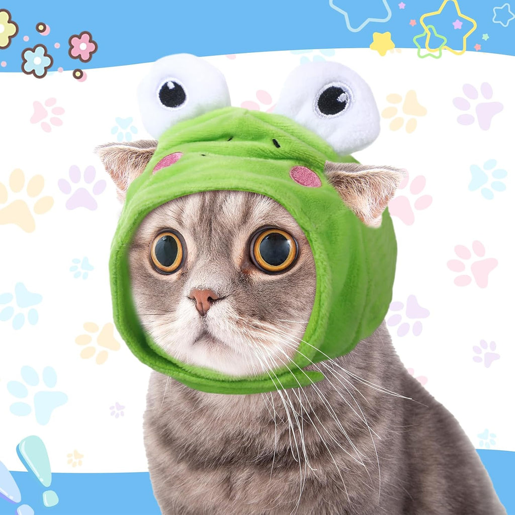 Weewooday 5 Pcs Cat Hat, Avocado, Orange, Strawberry, Pineapple, Frog