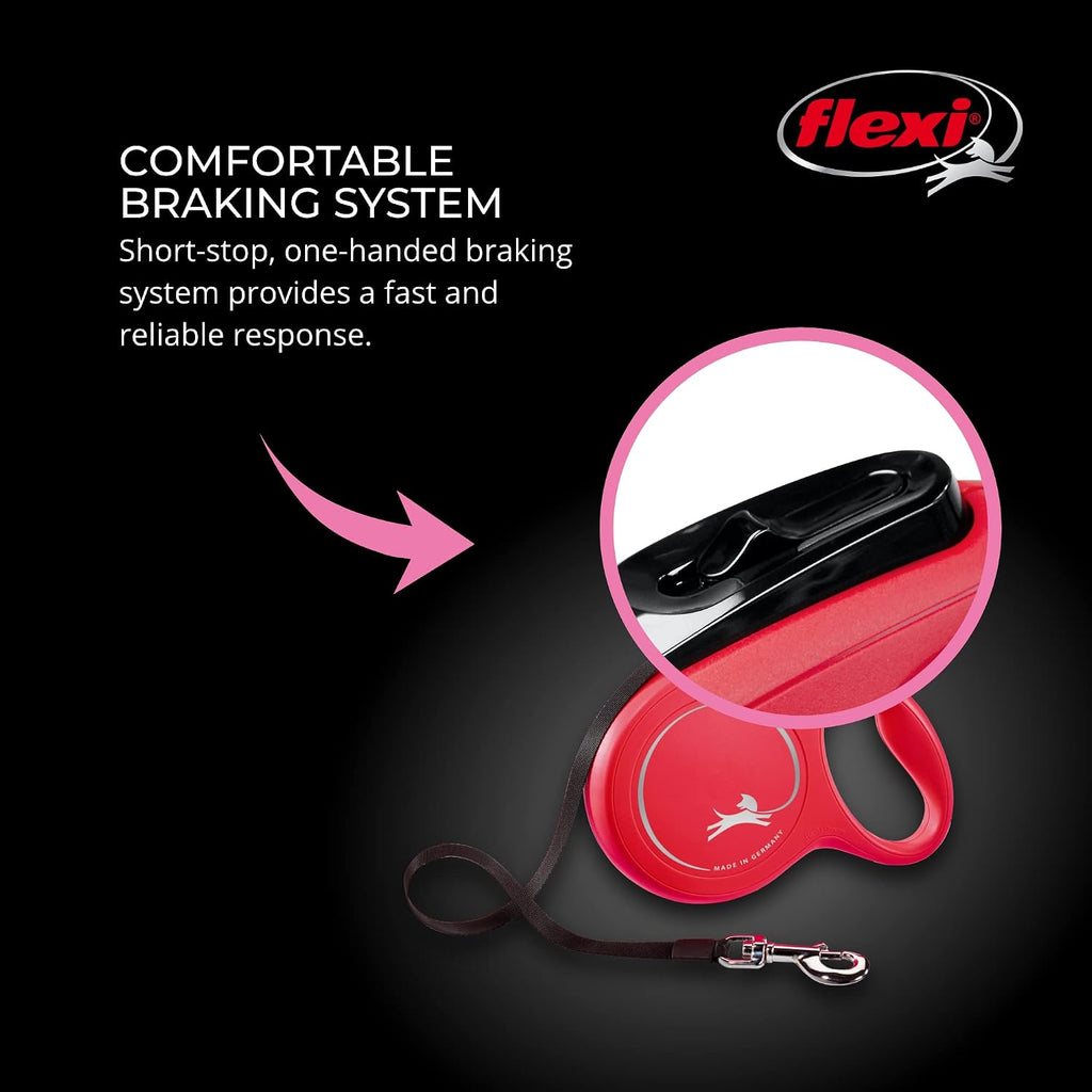 FLEXI® Classic Tape Retractable Dog Leash, Small, 16 ft - Red