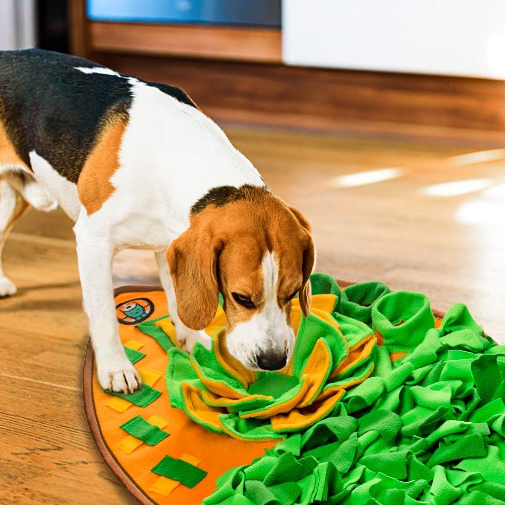 AWOOF Snuffle Mat for Dogs, Dog Cats Nosework Feeding Mat, Pet Interactive Dog Puzzle Toys Encourages Natural Foraging Skills for Training and Stress Relief