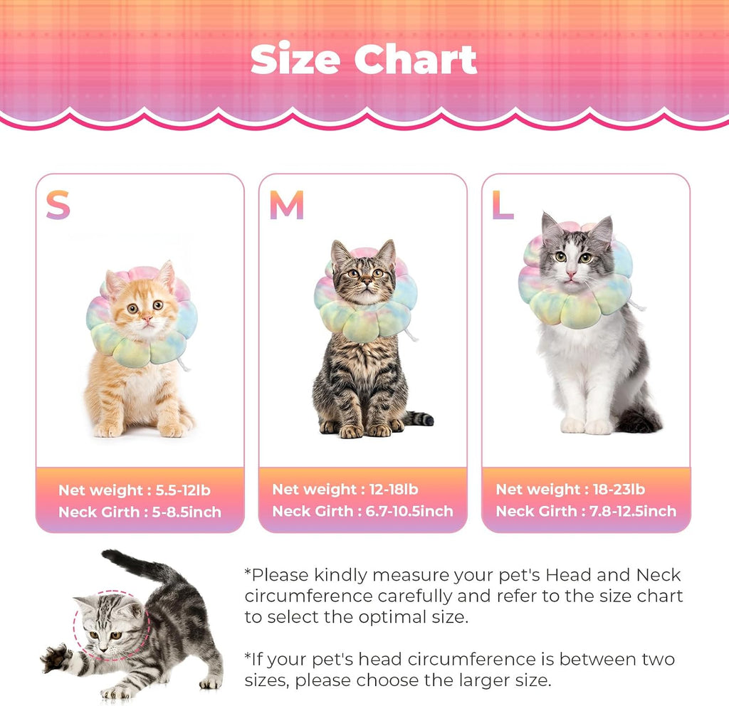 Adjustable Dog Cone Collar, Soft Dog Elizabethan Collar Recovery E Collar After Surgery, Recovery E-Collar for Kittens/Puppies and Cats Recovery