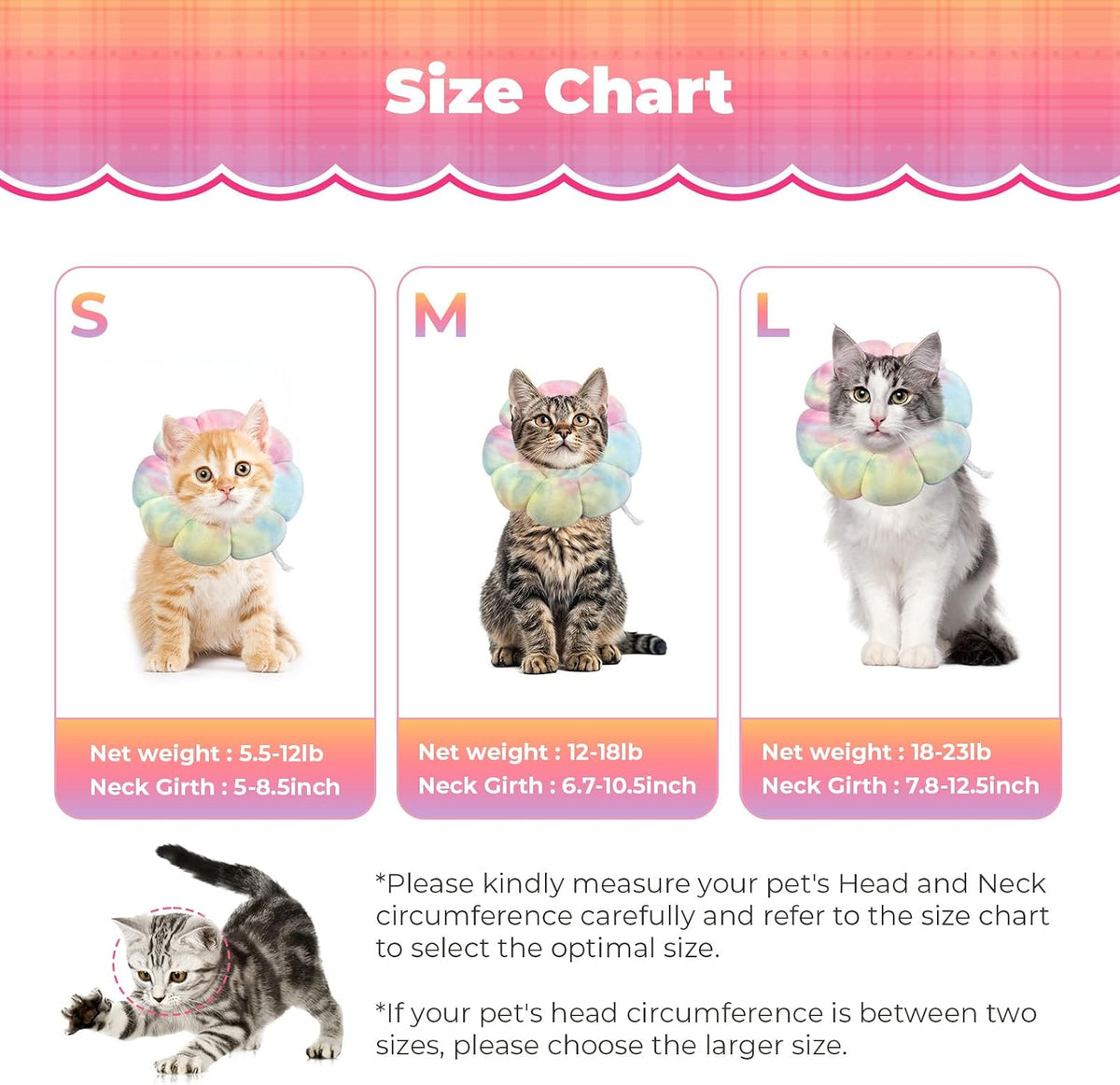 Adjustable Dog Cone Collar, Soft Dog Elizabethan Collar Recovery E Collar After Surgery, Recovery E-Collar for Kittens/Puppies and Cats Recovery