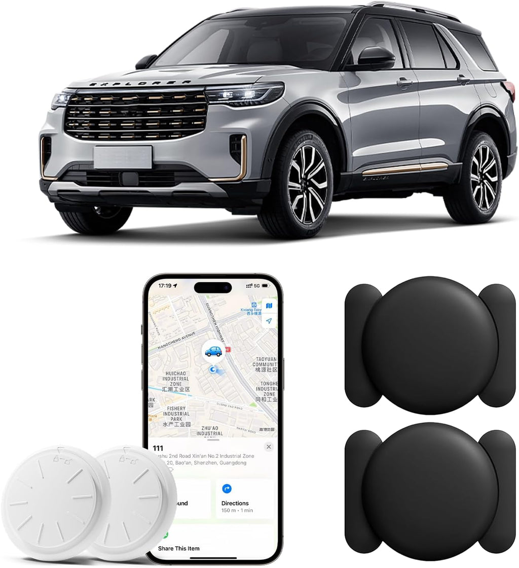 GPS Tracker for Vehicles, 2 PCS Portable Real-Time Location Tracking Device, Vehicle Tracker No Monthly Fee Car Tracker, Magnetic Mini GPS Trackers for Motorcycles Trucks Pets Kids Elderly etc, Black