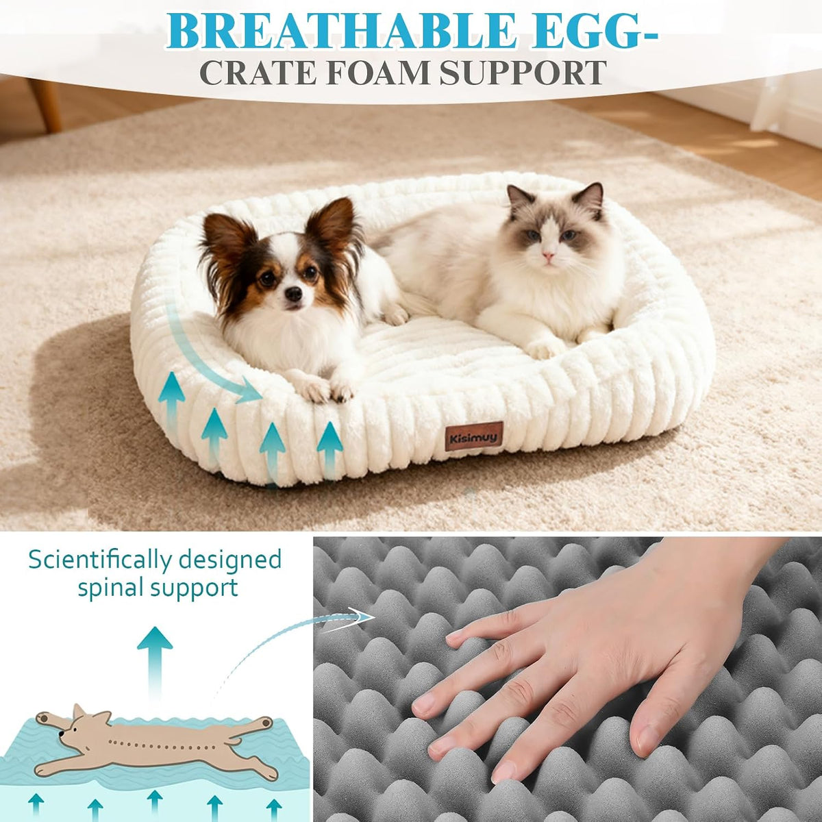 Orthopedic Dog Bed, Washable Large Dog Couch for Senior Dogs