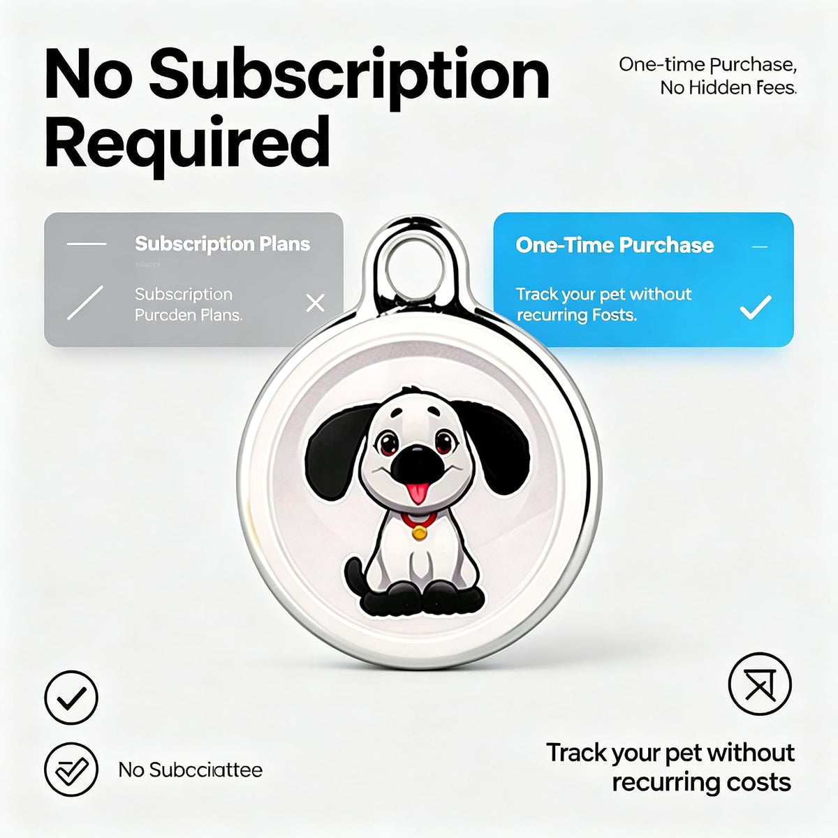 GPS Tracker for Dogs, Real-Time GPS Tracking Device for Cats, Pet Wearable Holder & Keychain Design, No Monthly Fee/No SIM Card, for Android and iOS, Long STBY,IP68 WP,Lightweight