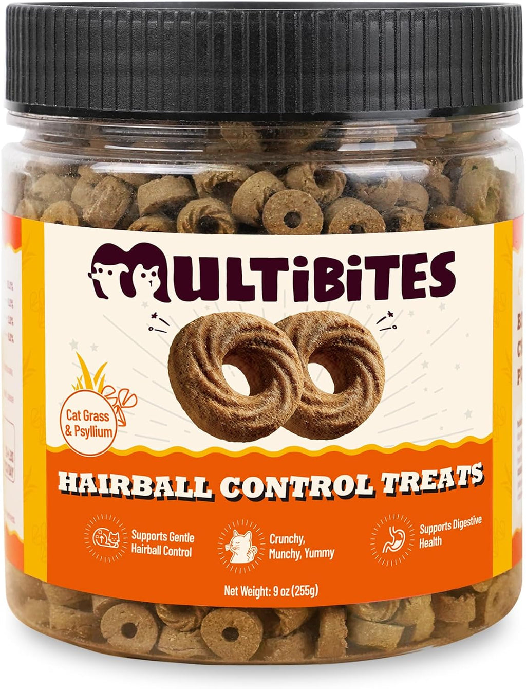 9 oz Hairball Control Treats with Cat Constipation Cat Grass
