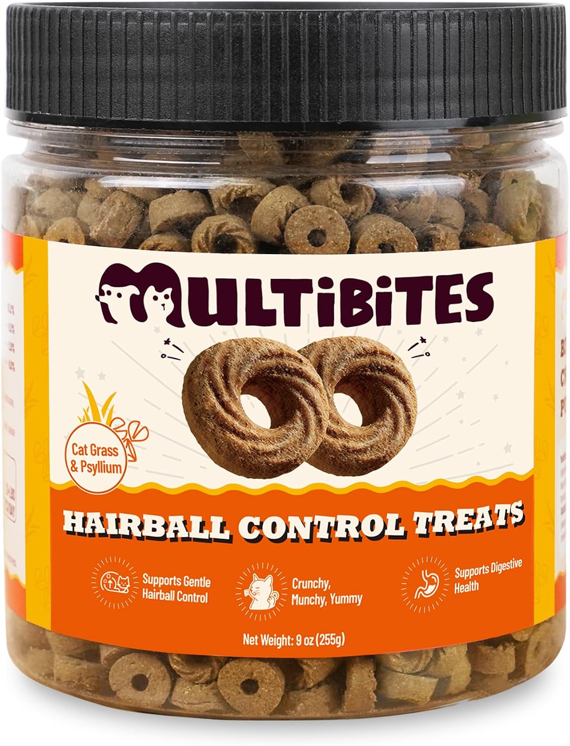 9 oz Hairball Control Treats with Cat Constipation Cat Grass