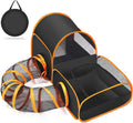 Tailtastic Indoor/Outdoor Cat Playpen with Surround Tunnel 2 Zones Black