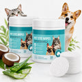2Pcs Pets Eye Wipes,Eye Defense Wipes,Tear Stain Remover for Pet,Gentle Textured Eyes Area Wipes with Aloe Vera and Chamomile for Eye Dirt,Daily Cleaning Wipe