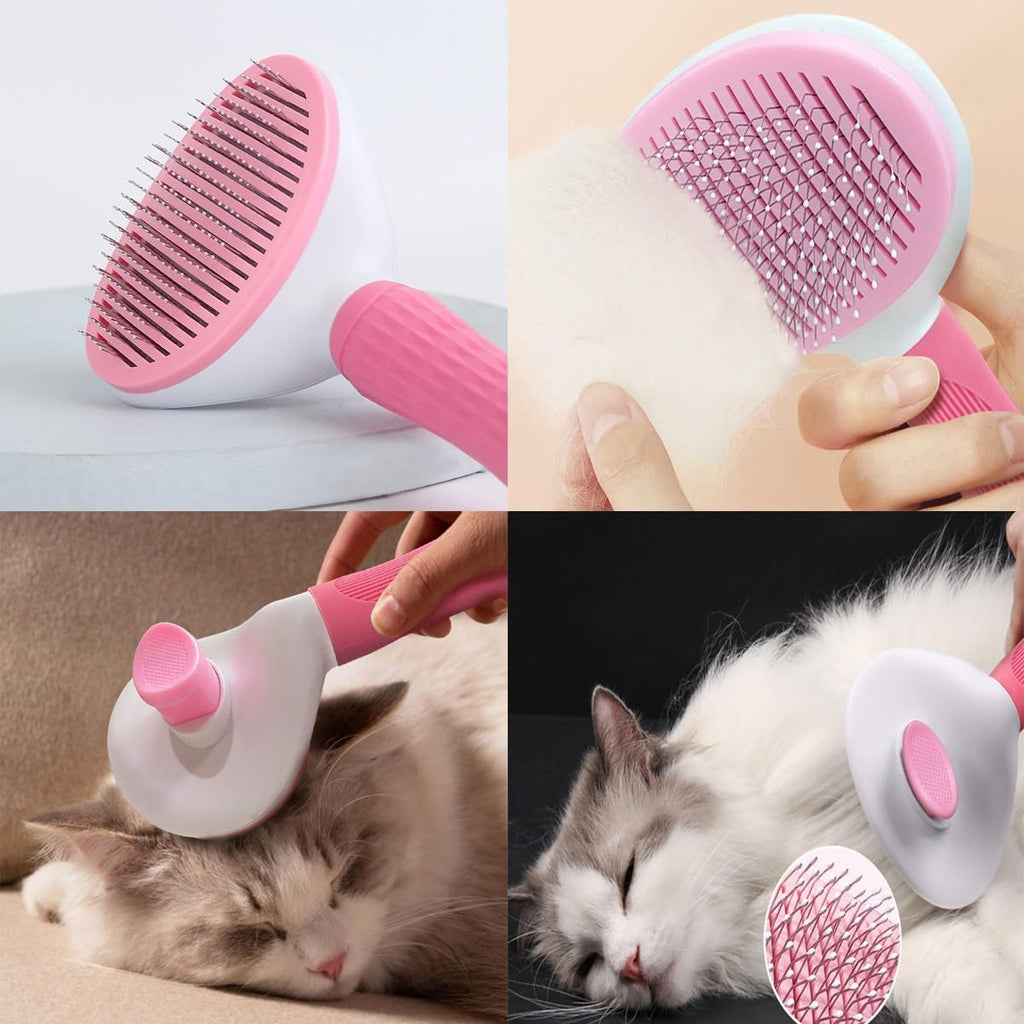 7Pcs Dog & Cat Grooming Kit, Deshedding Brush, Bath Scrubber, Toothbrushes