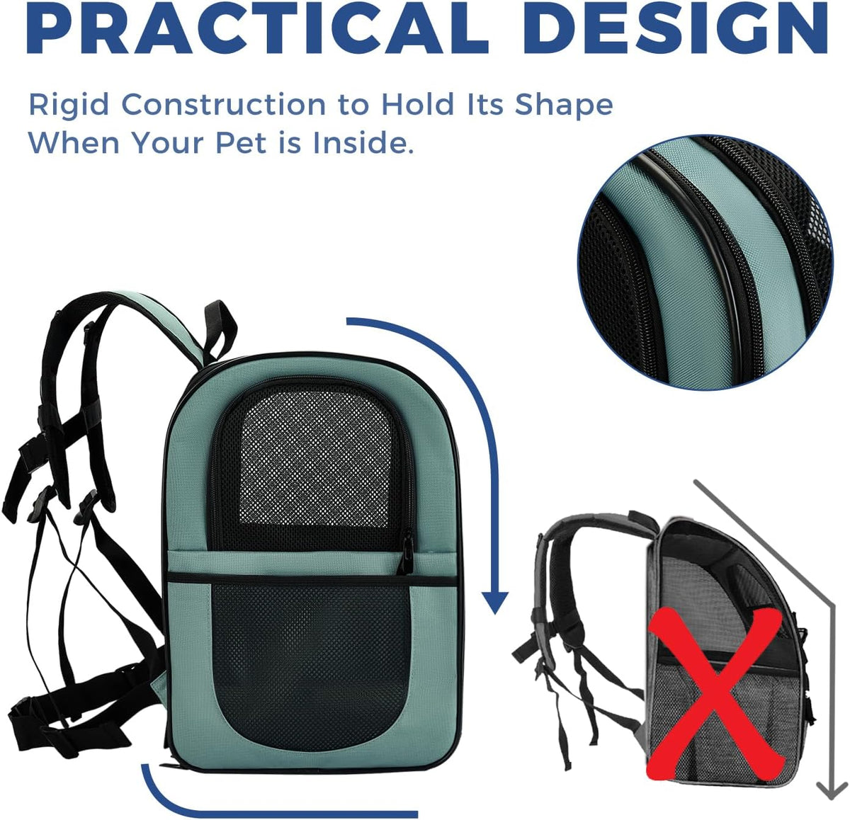 Apollo Walker Cat Backpack Carrier, Support Frame, 16 lb Weight Capacity