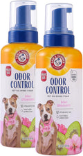 Arm & Hammer for Pets Odor Control Pet No-Rinse Foam with Baking Soda, Kiwi Blossom Scent, Best Odor Eliminating Foam for Dogs and Puppies; Waterless Dog Deodorizer, 16 Fl Oz (Pack of 2)