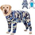 Dog Recovery Suit Full-Zipper After Post-Surgery Large Medium Dogs, Dog Bodysuit for Prevent Licking& Chewing Wounds Onesies Cone Alternative (Camouflage, 5X-Large)
