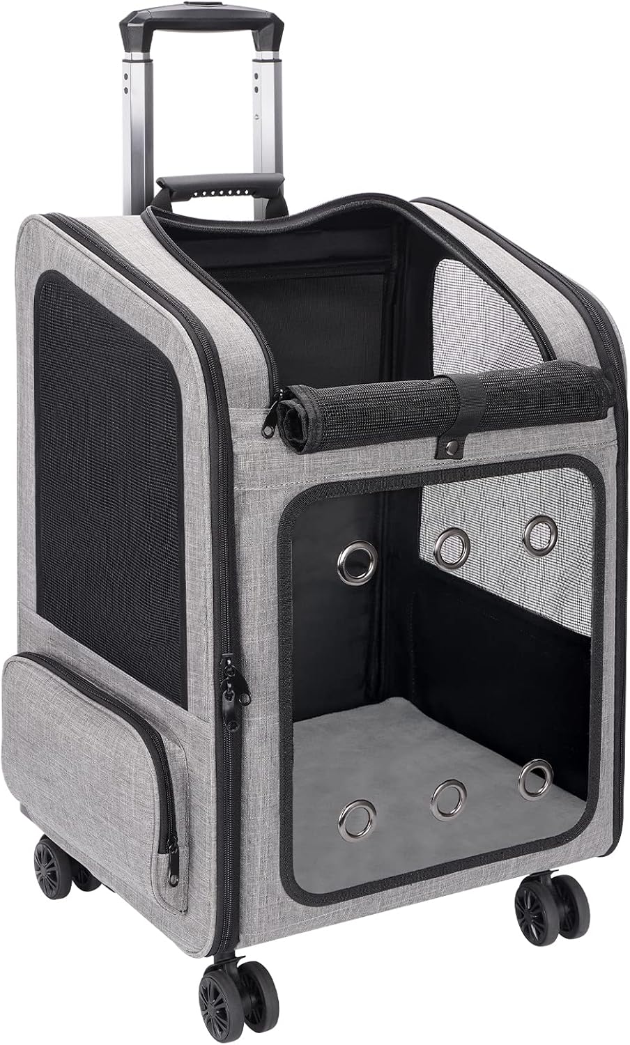 Extra Large Cat Backpack Carrier with Wheels for Cats Under 30 Lbs
