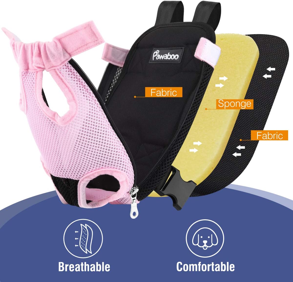 Pawaboo Pet Front Carrier Backpack for Small Medium Dogs